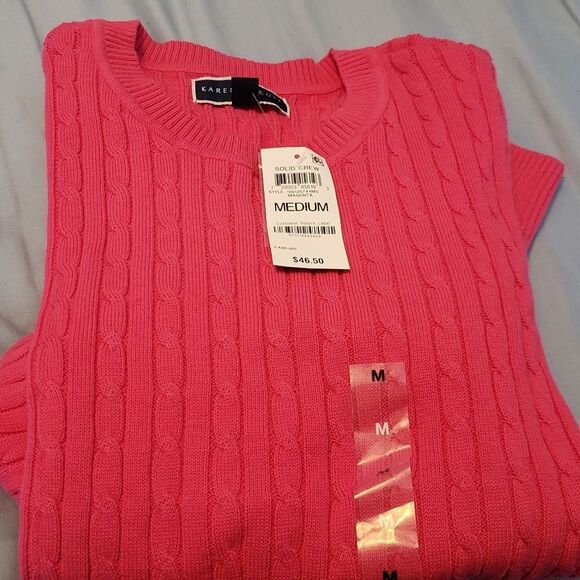 Karen Scott Sweaters - Karen Scott Ribbed Crew Neck Sweater NEW